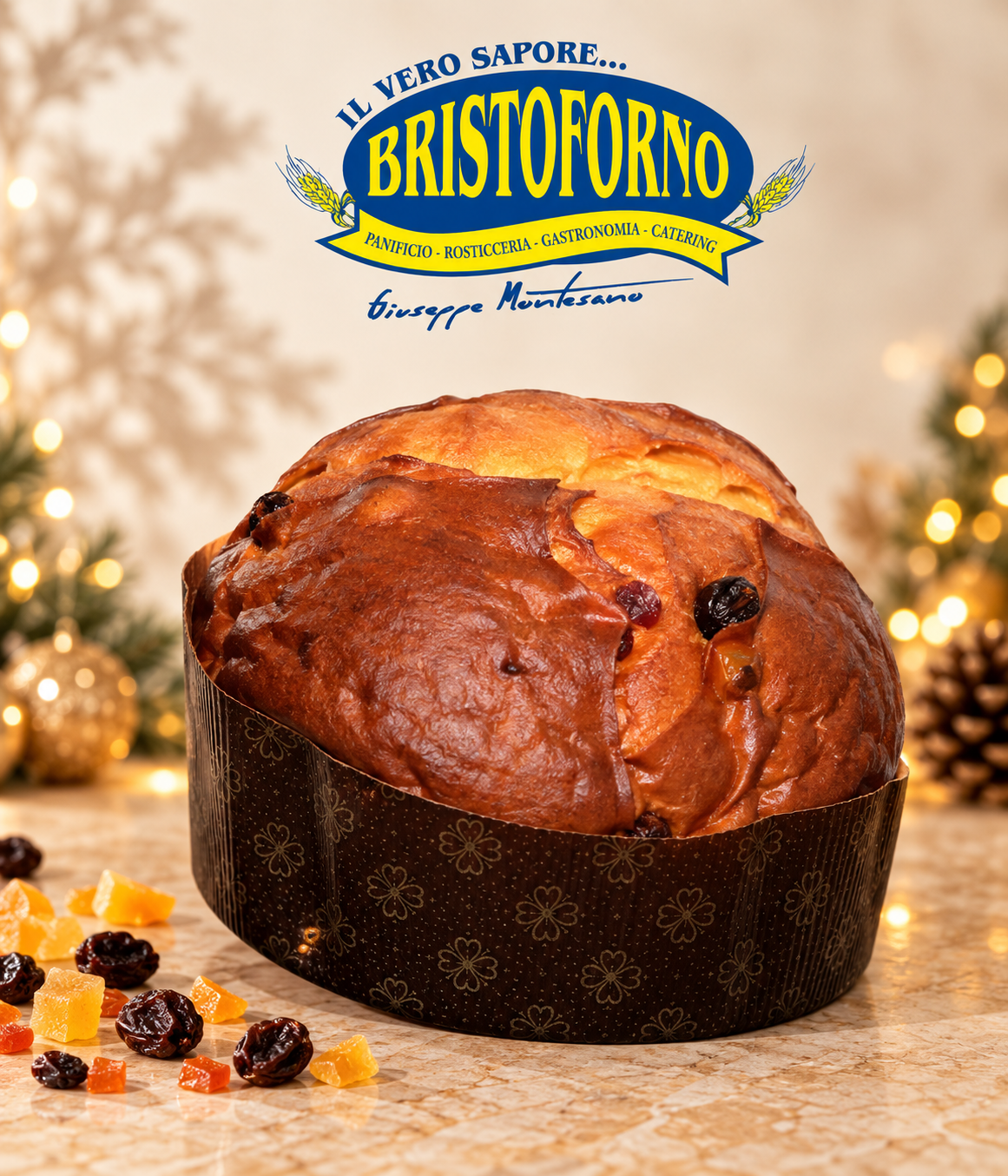 Panettone artigianale con albicocche del Vesuvio